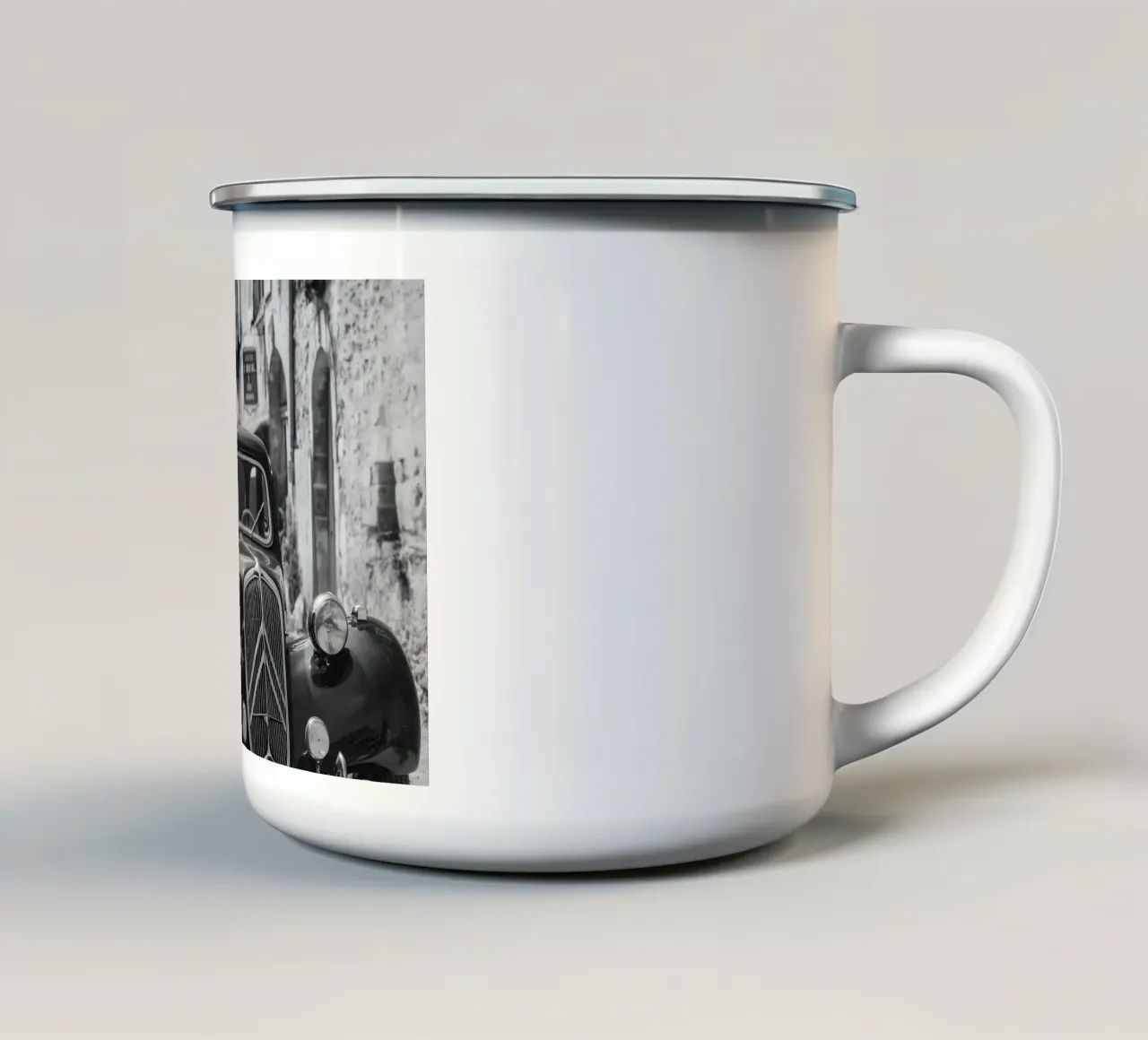 Ein Hauch von Nostalgie Emaille Tasse von M-Ulrich-Digital Art