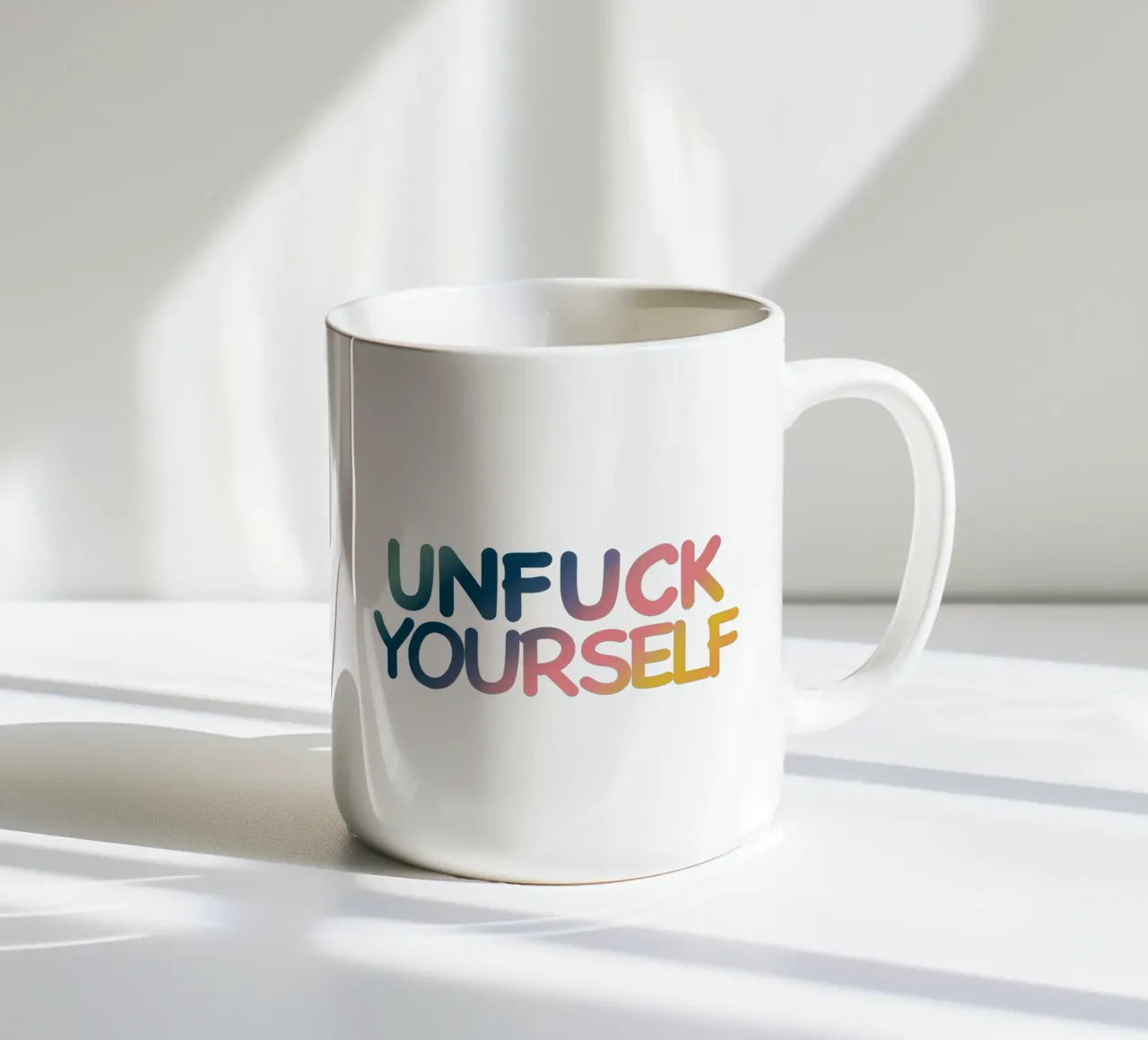 UNFUCK YOURSELF tazza in ceramica da corvinamedia.design