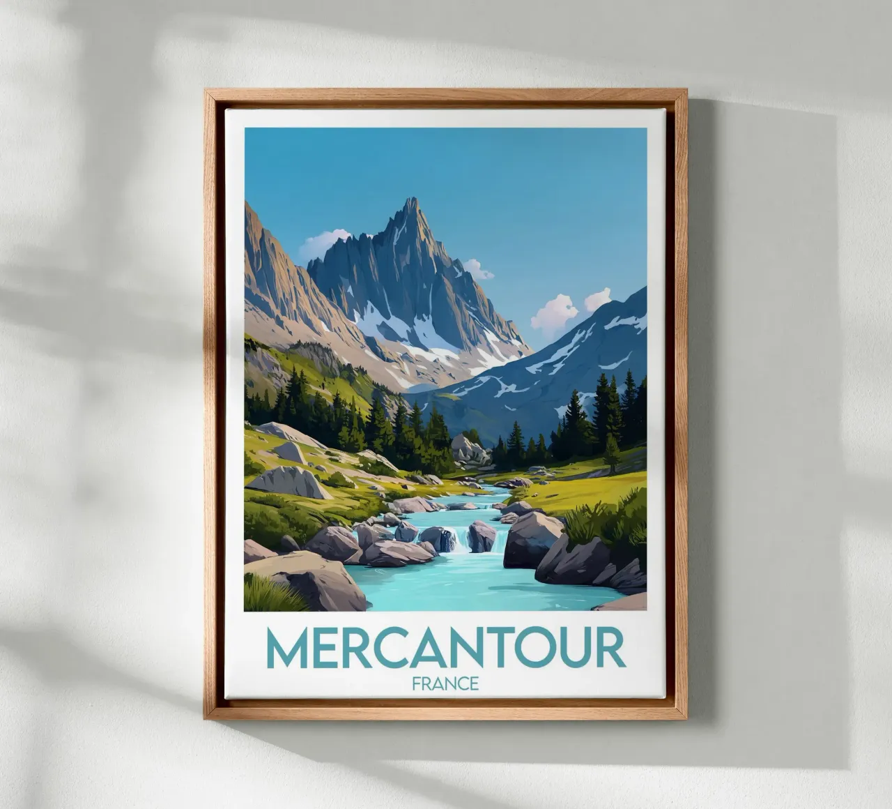 Affiche Mercantour tela con Cornice a cassetta da Frame the World