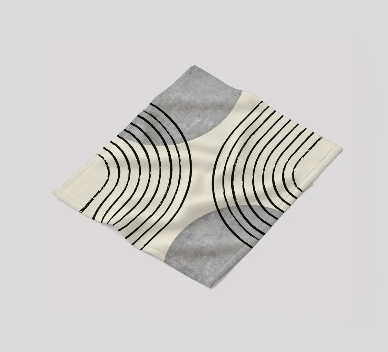 Zonneboog Double - Grijs Wit fleecedeken van MoonlightPrint