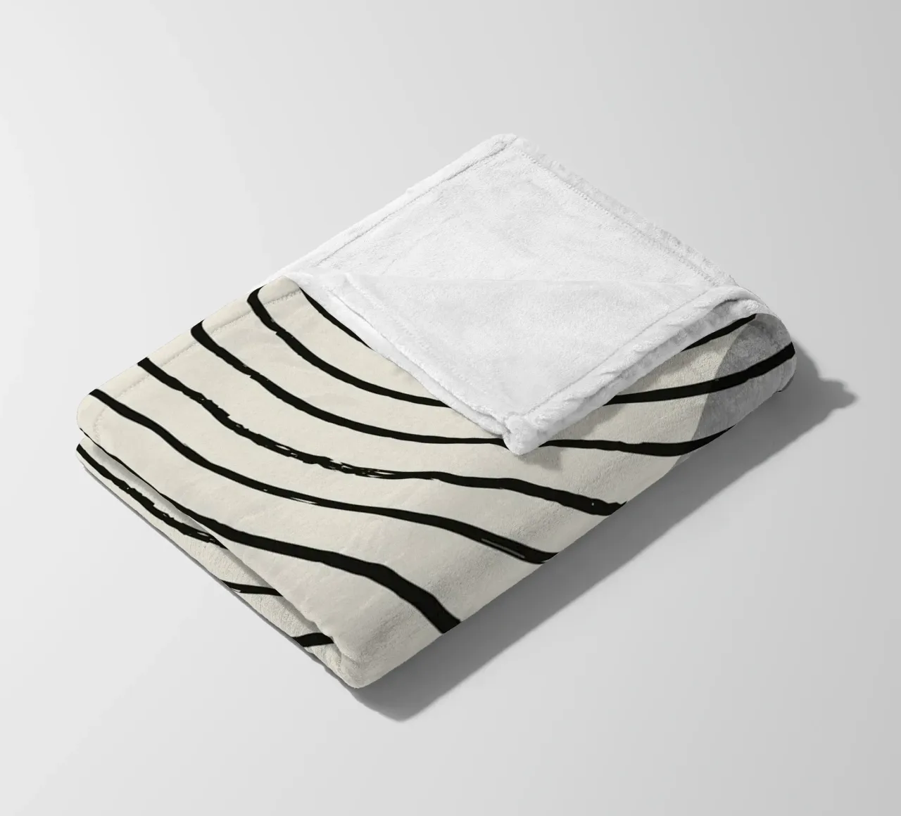Zonneboog Double - Grijs Wit fleecedeken van MoonlightPrint