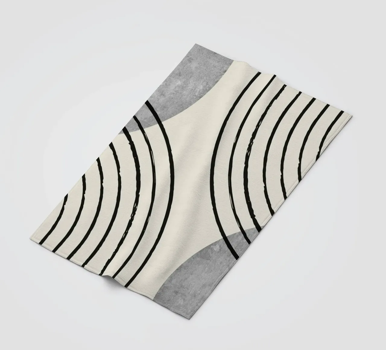 Zonneboog Double - Grijs Wit fleecedeken van MoonlightPrint