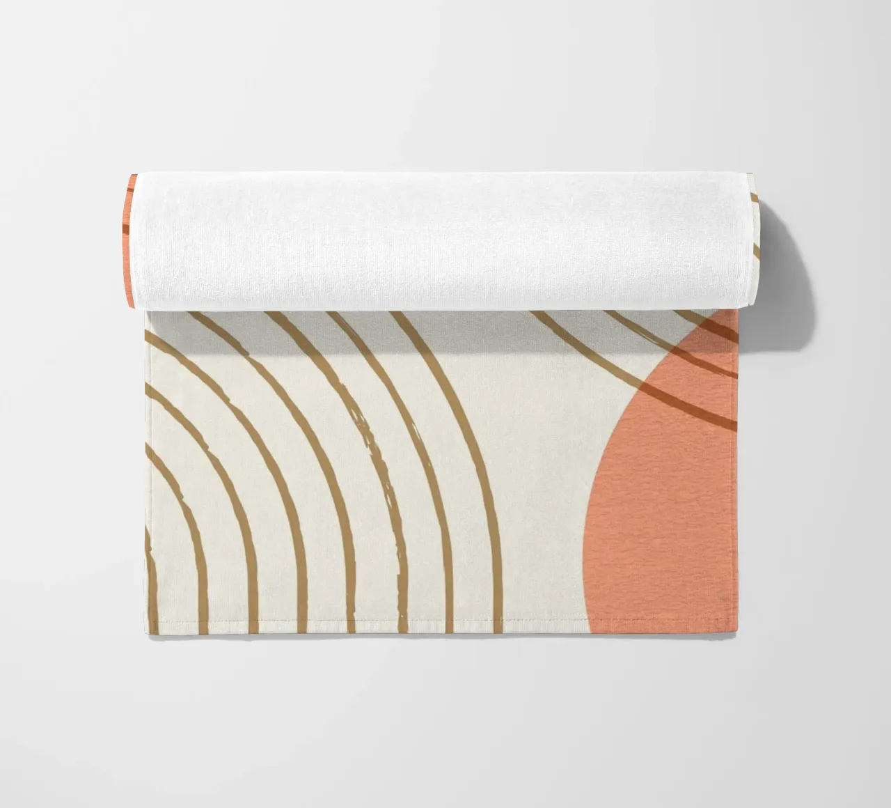 Sun Arch Double - Coral Pink beach towel by MoonlightPrint