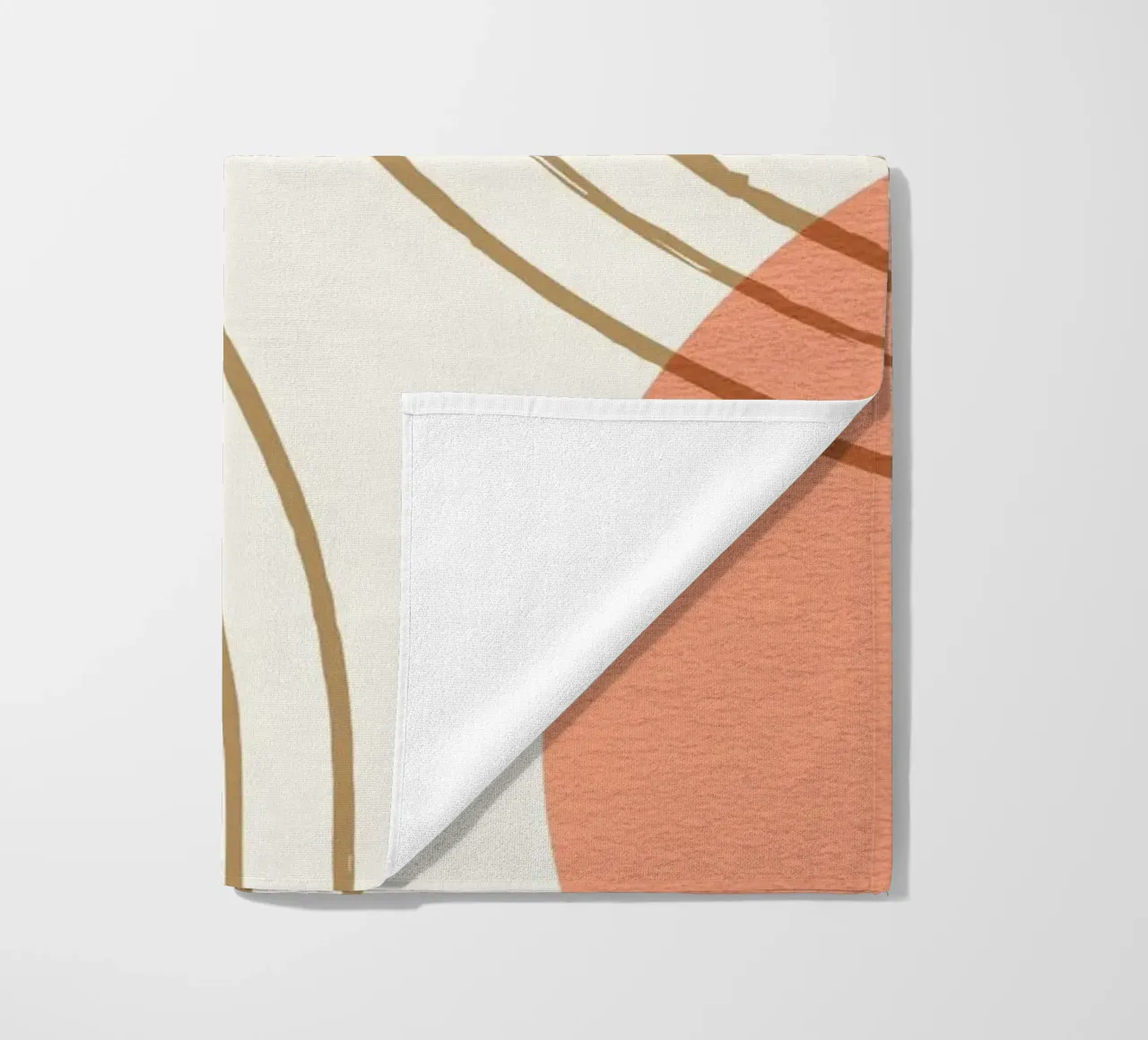 Sun Arch Double - Coral Pink beach towel by MoonlightPrint