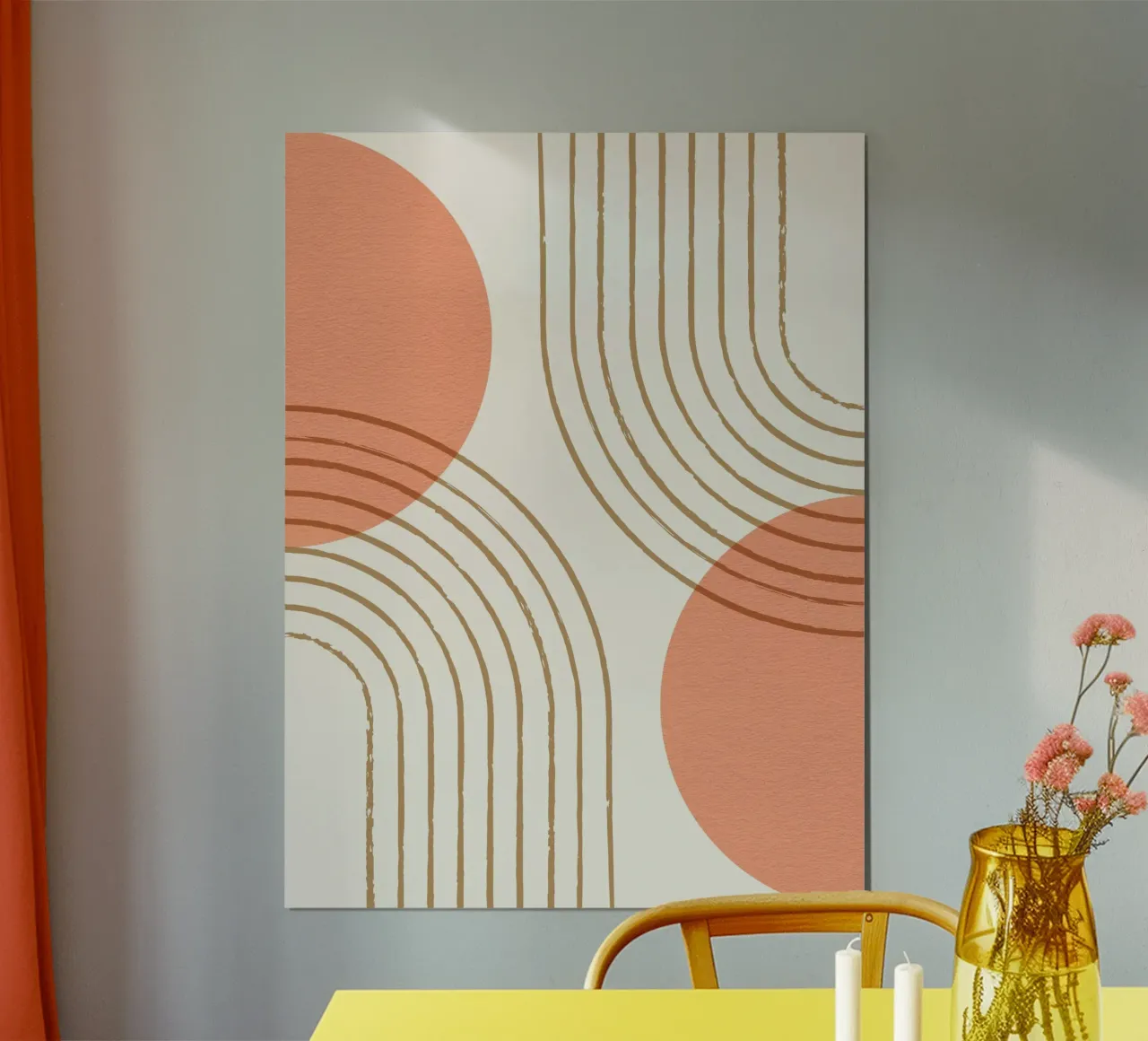 Arco de Sol Doble - Rosa Coral poster de MoonlightPrint