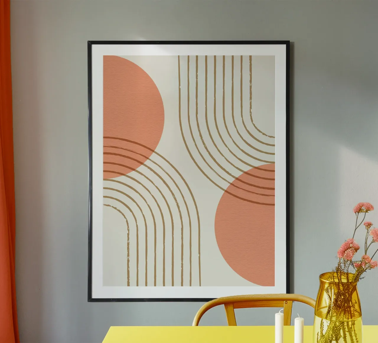Arco de Sol Doble - Rosa Coral poster de MoonlightPrint