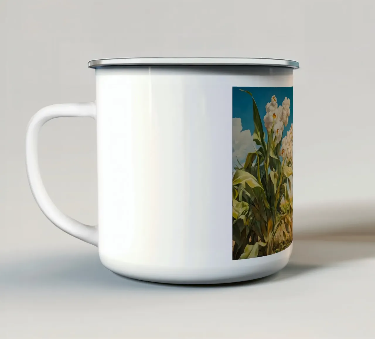 Experimentelle Popcorn-Saat tazza in smalto da M-Ulrich-Digital Art