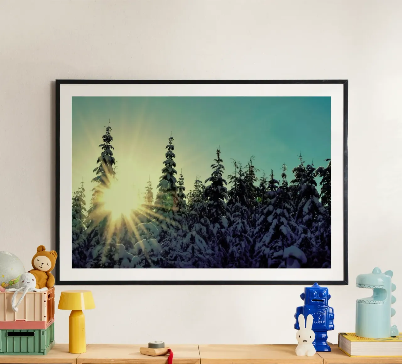 Shine Bright poster con telaio in plastica da Robin Delean