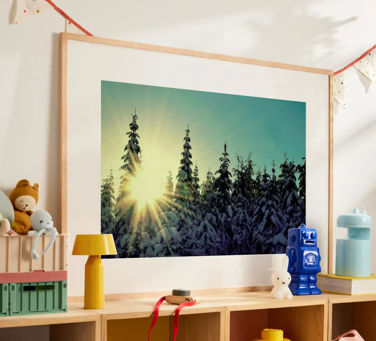 Shine Bright poster con telaio in plastica da Robin Delean