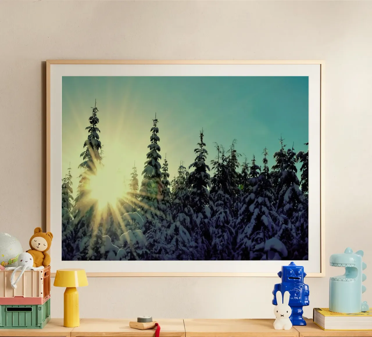 Shine Bright poster con telaio in plastica da Robin Delean