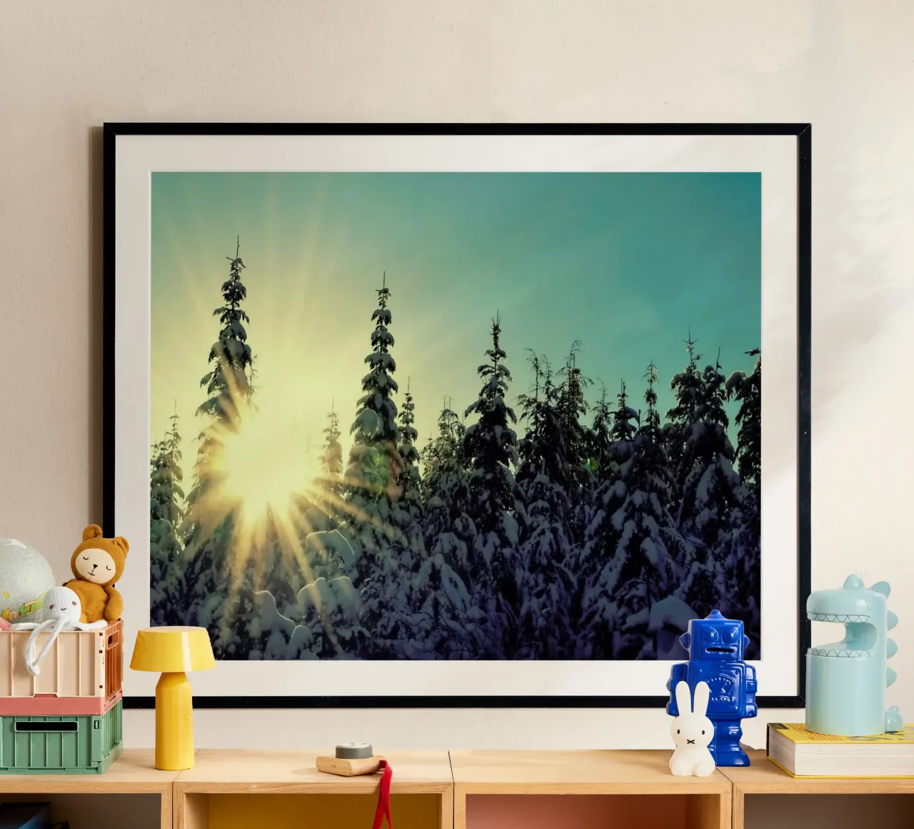 Shine Bright poster con telaio in plastica da Robin Delean