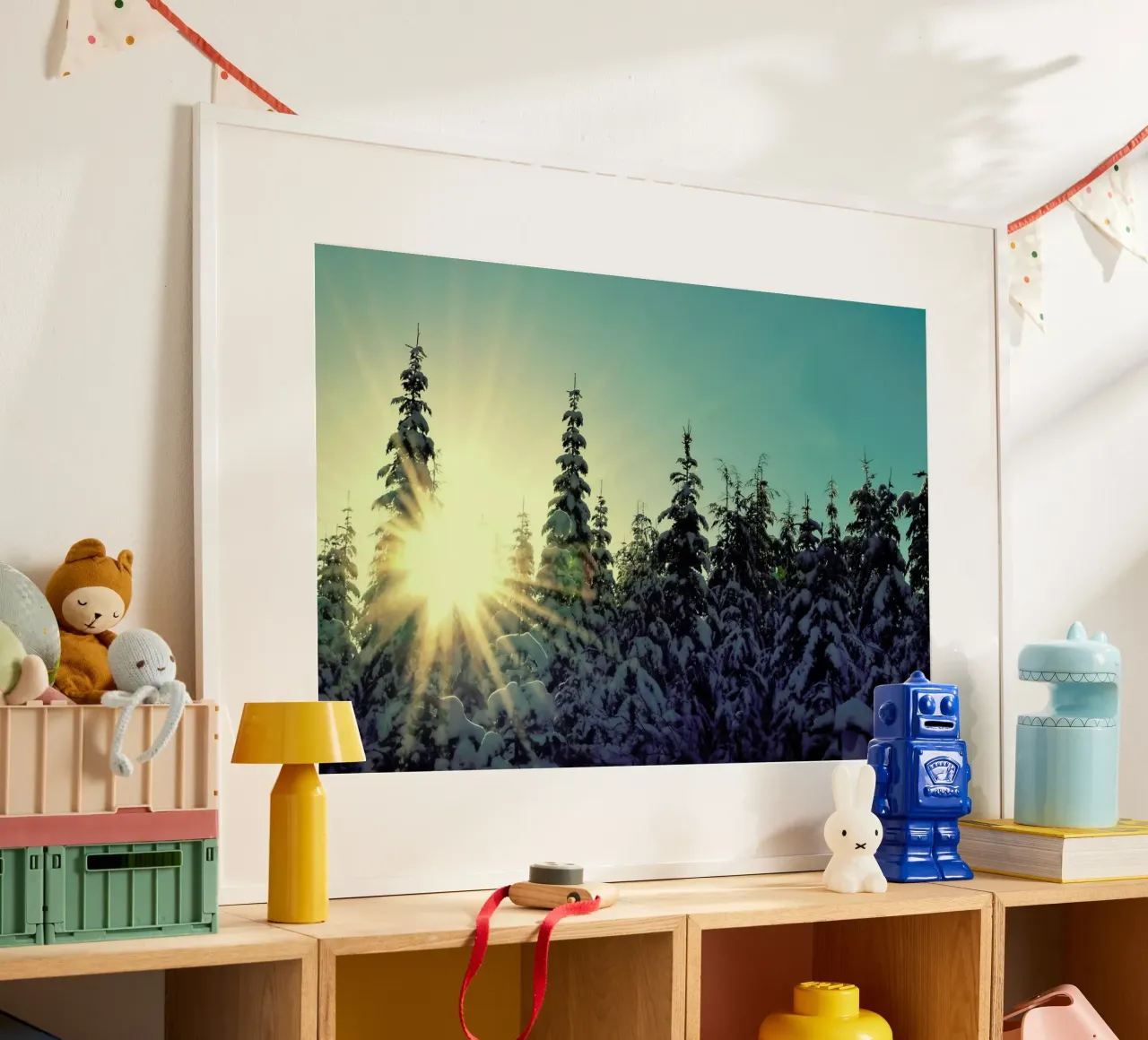 Shine Bright poster con telaio in plastica da Robin Delean
