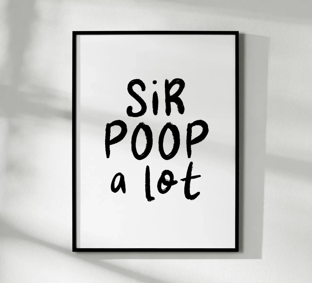 Sir Poop a lot poster de color&shape