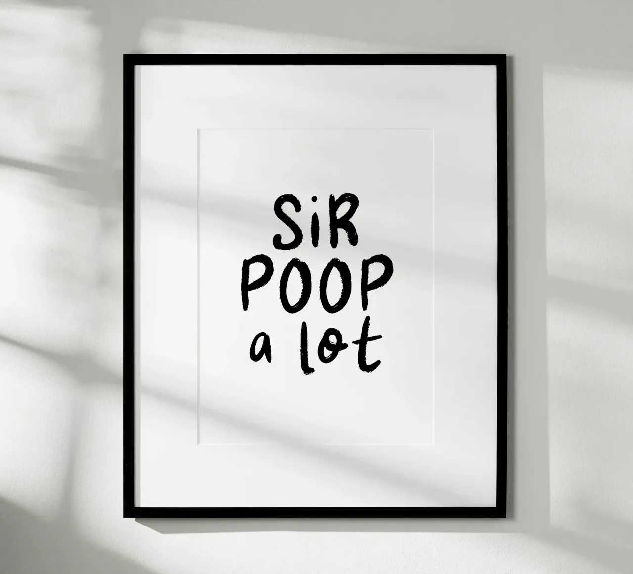 Sir Poop a lot poster de color&shape