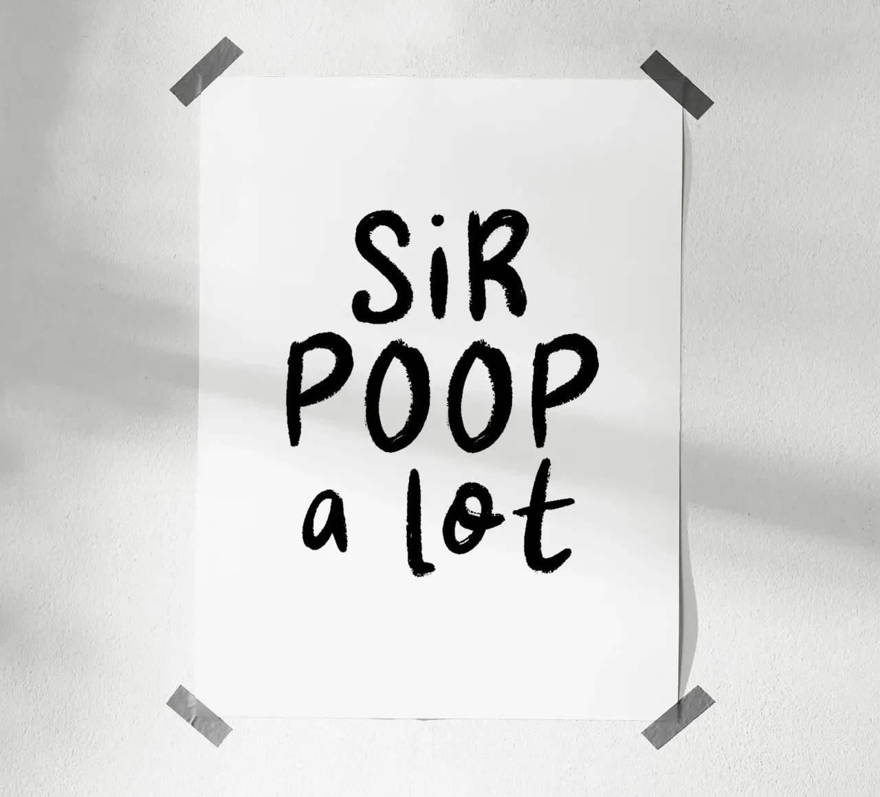 Sir Poop a lot poster de color&shape