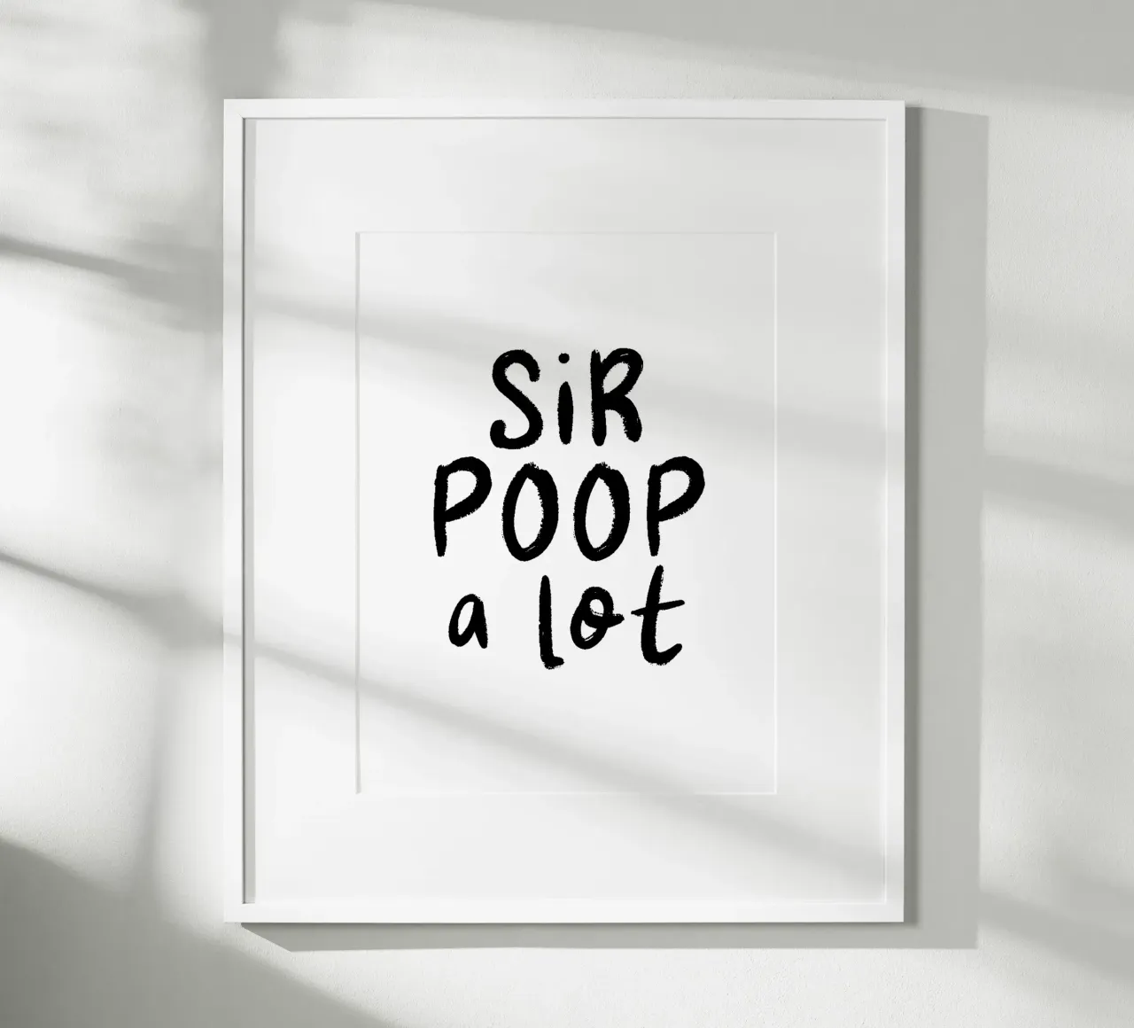Sir Poop a lot poster de color&shape