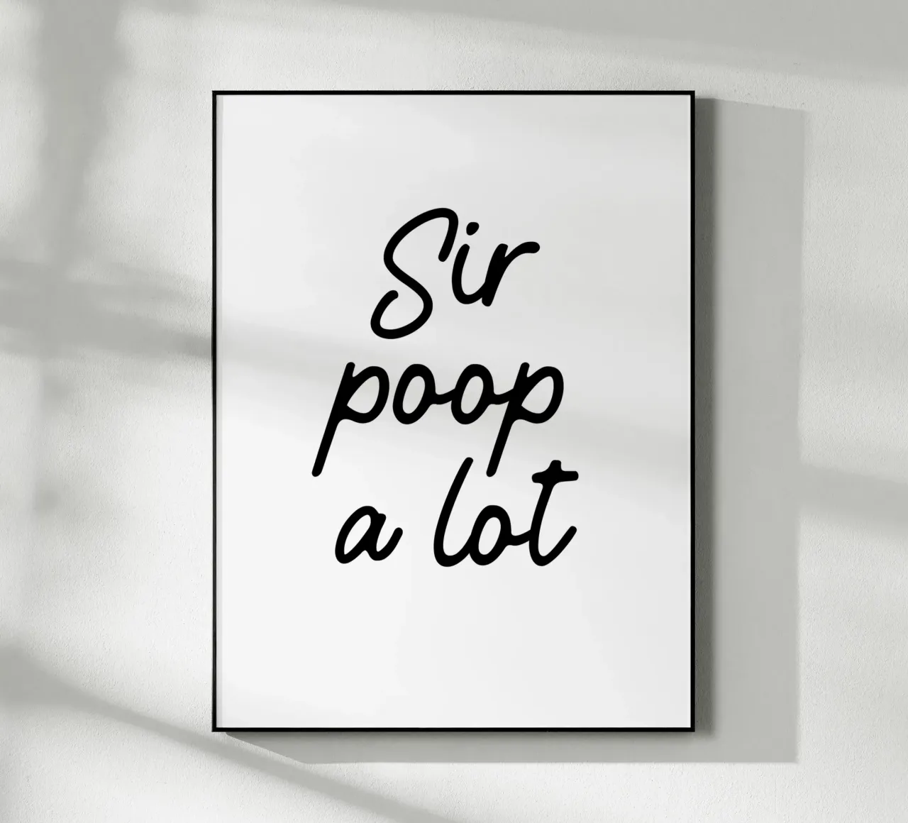 Sir Poop a lot acrylic glass by color&shape