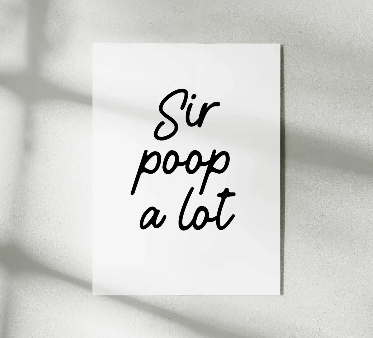 Sir Poop a lot acrylic glass by color&shape
