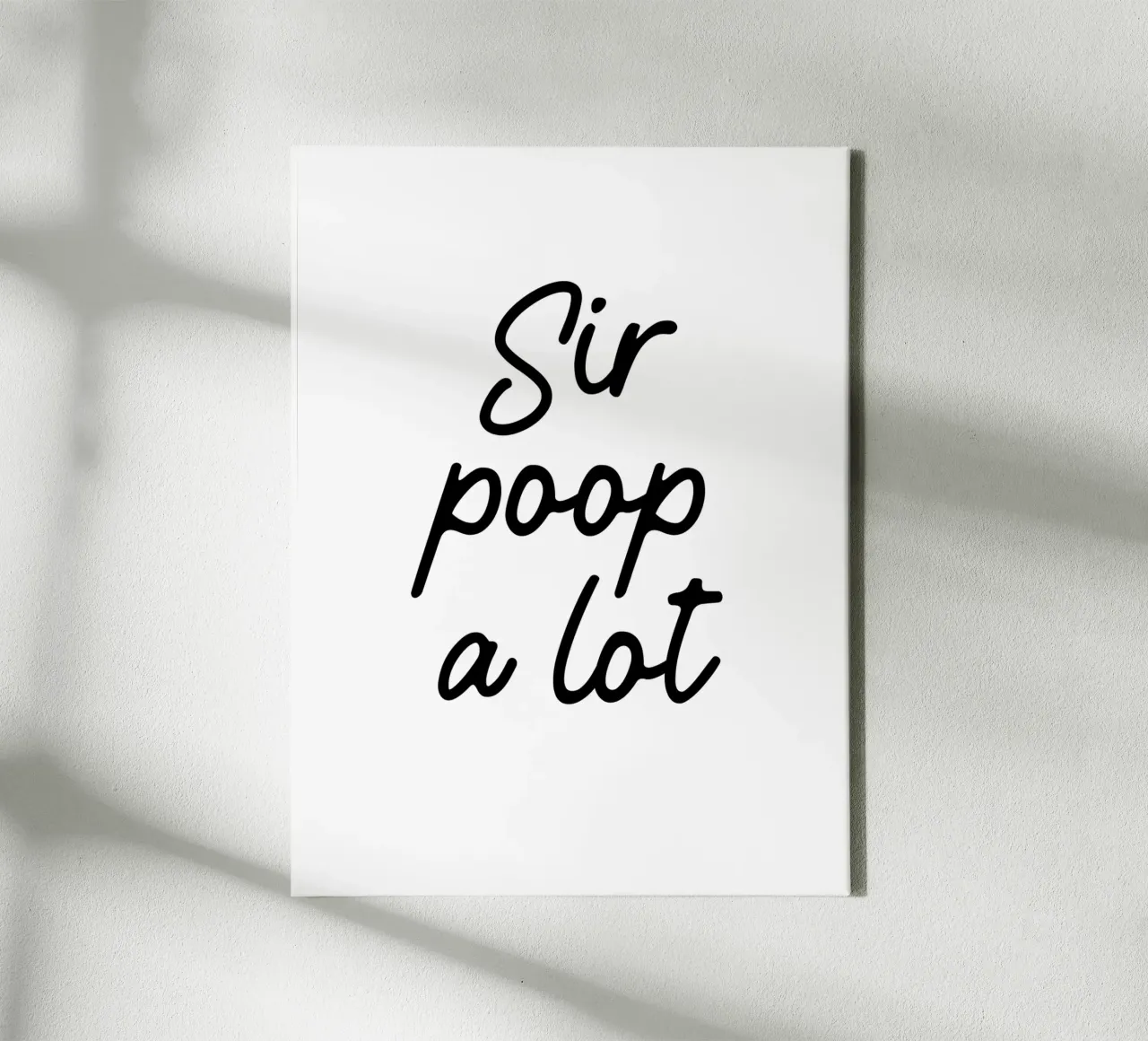 Sir Poop a lot canvas by color&shape