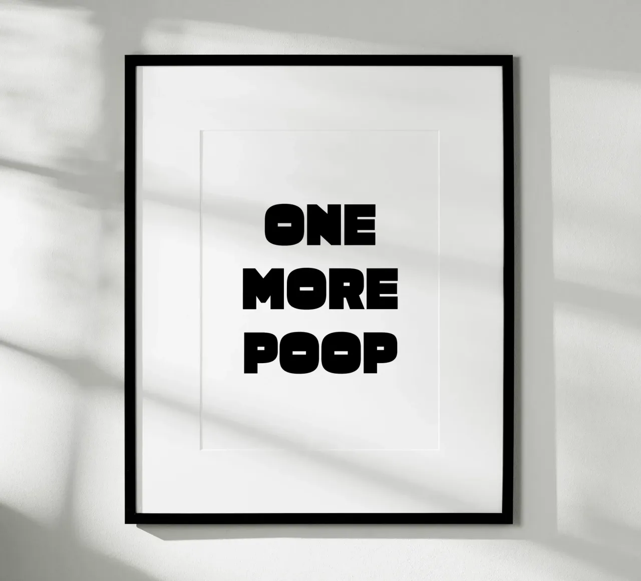 One More Poop poster da color&shape
