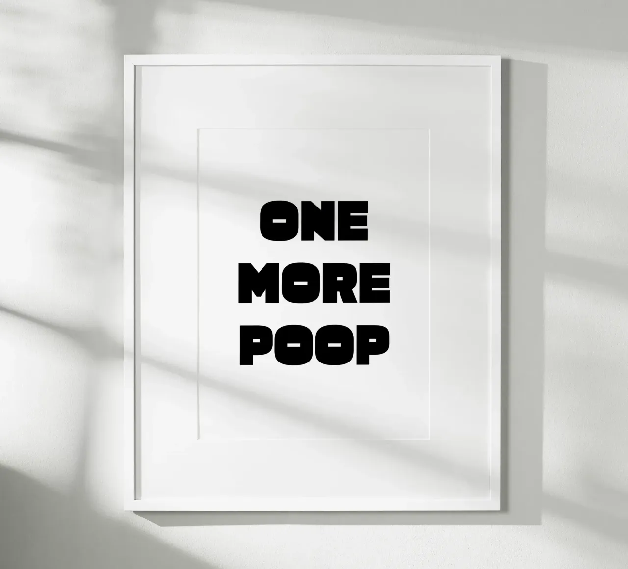 One More Poop poster da color&shape
