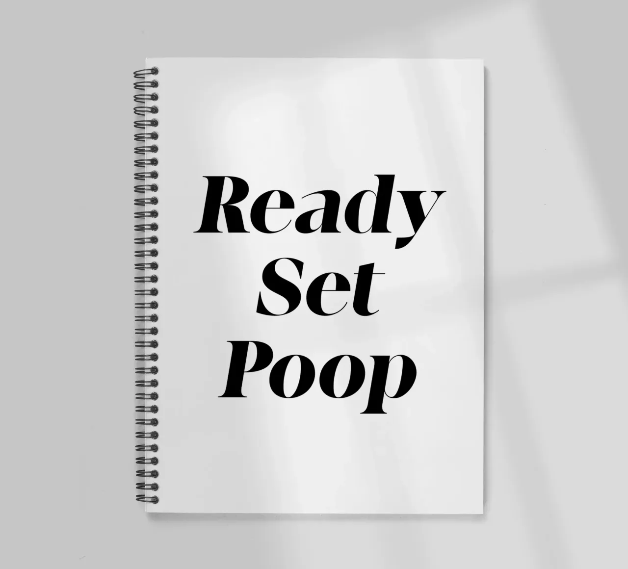 Ready Set Poop notitieboek met spiraal van color&shape