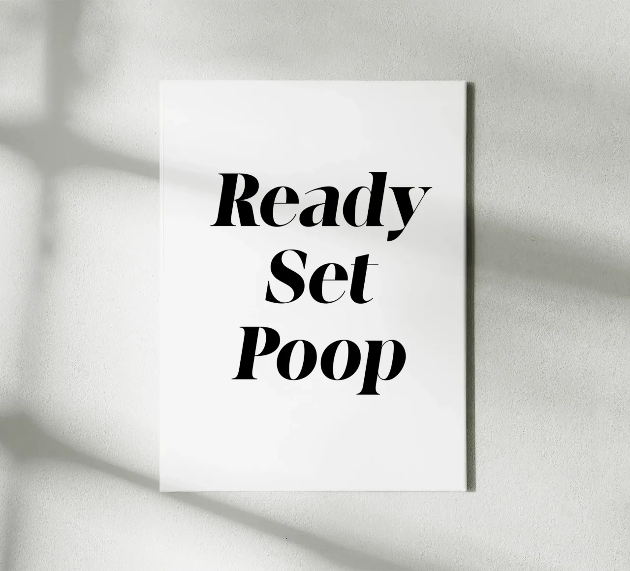 Ready Set Poop tela con Cornice a cassetta da color&shape