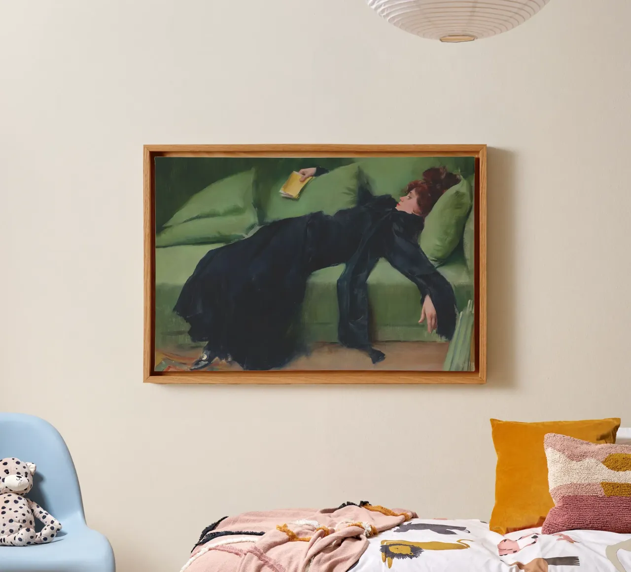 Giovane donna decadente, dopo il ballo, ritratto di donna vintage tela con Cornice a cassetta da Vibrant Vintage Prints