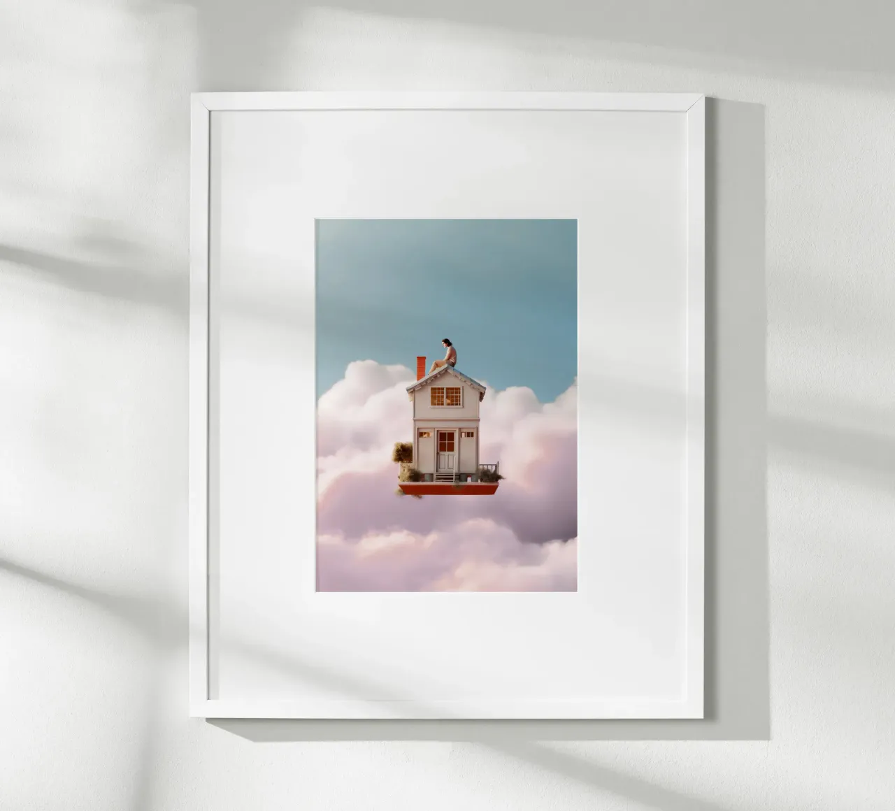 Flying House poster con telaio in alluminio da My Tiny Home
