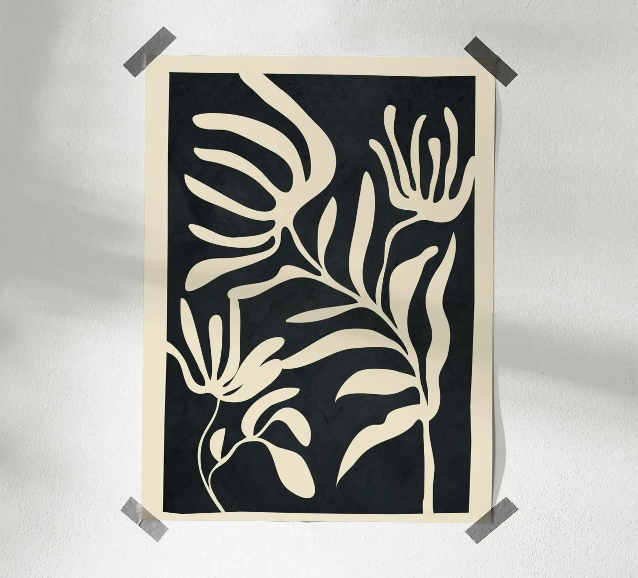 Minimal Abstract Art Plant carta hahnemühle da Flow Line