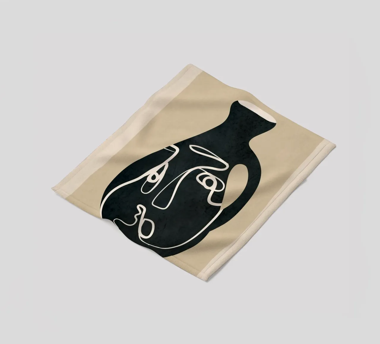 Abstract Art Vase coperta in pile da Flow Line