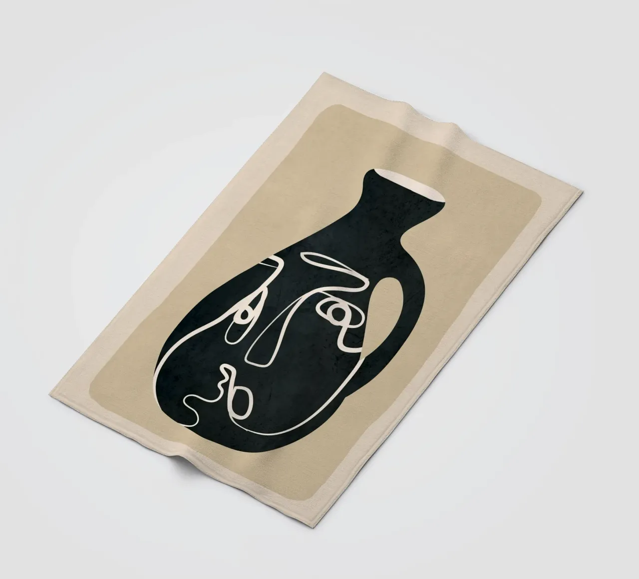 Abstract Art Vase coperta in pile da Flow Line