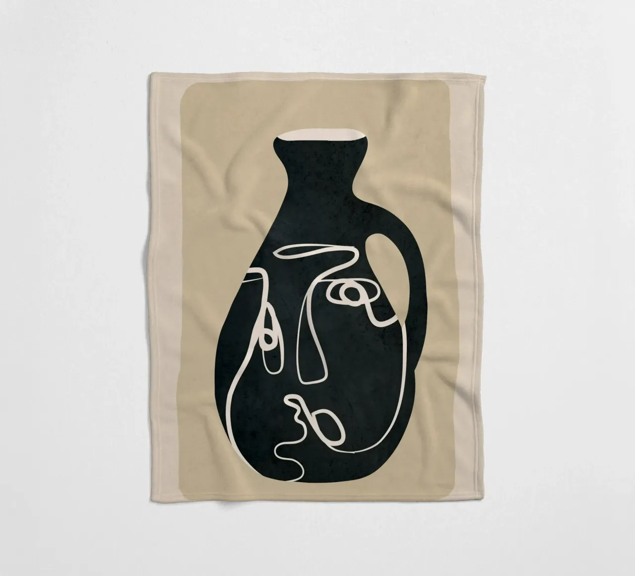 Abstract Art Vase coperta in pile da Flow Line