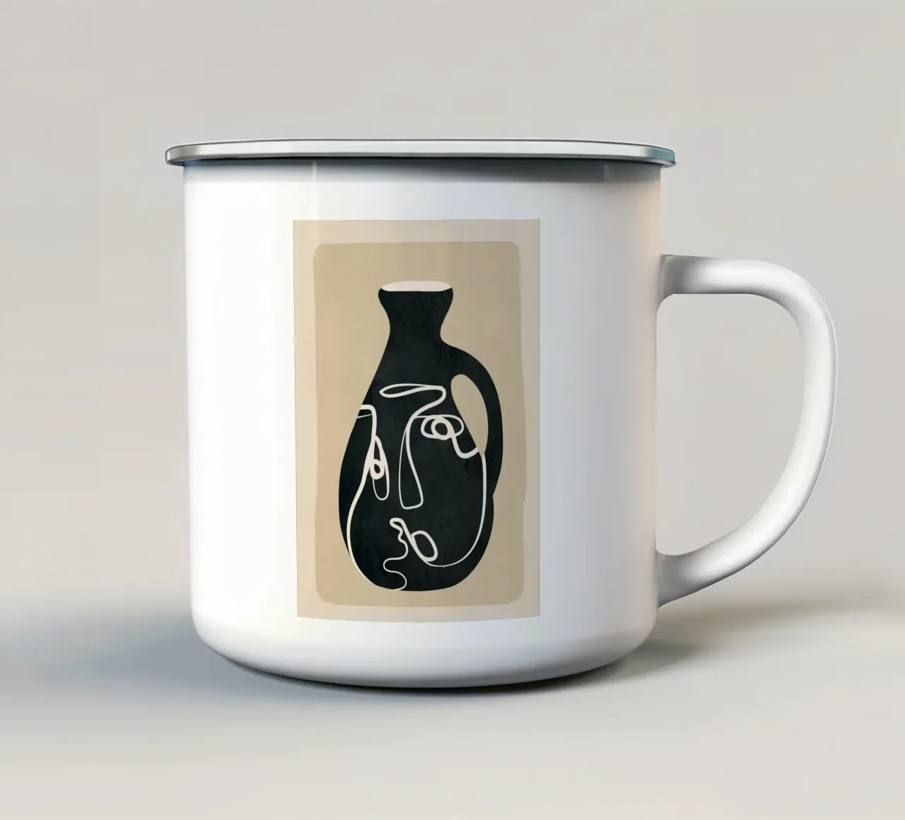 Abstract Art Vase tazza in smalto da Flow Line