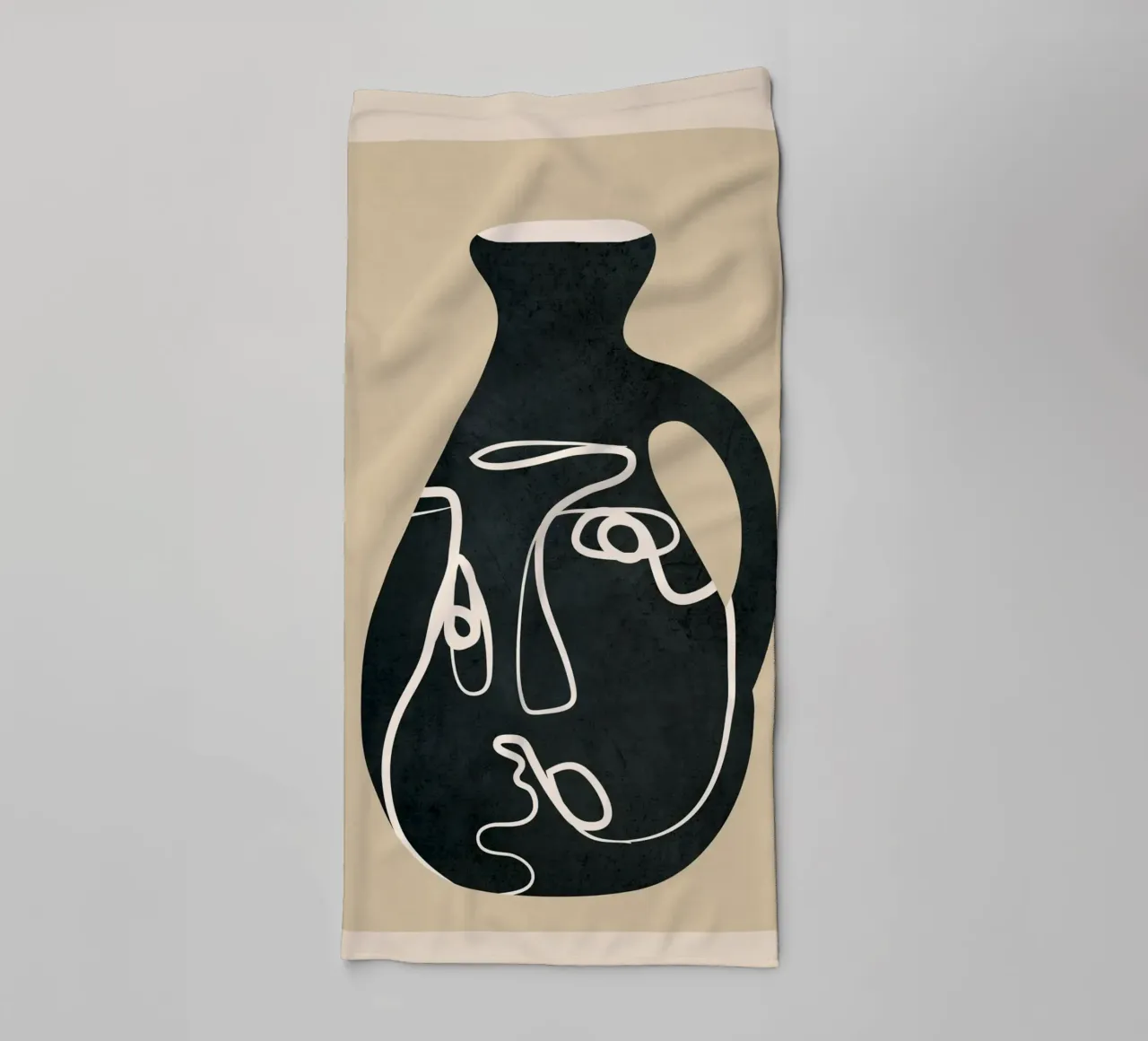 Abstract Art Vase asciugamano da bagno da Flow Line