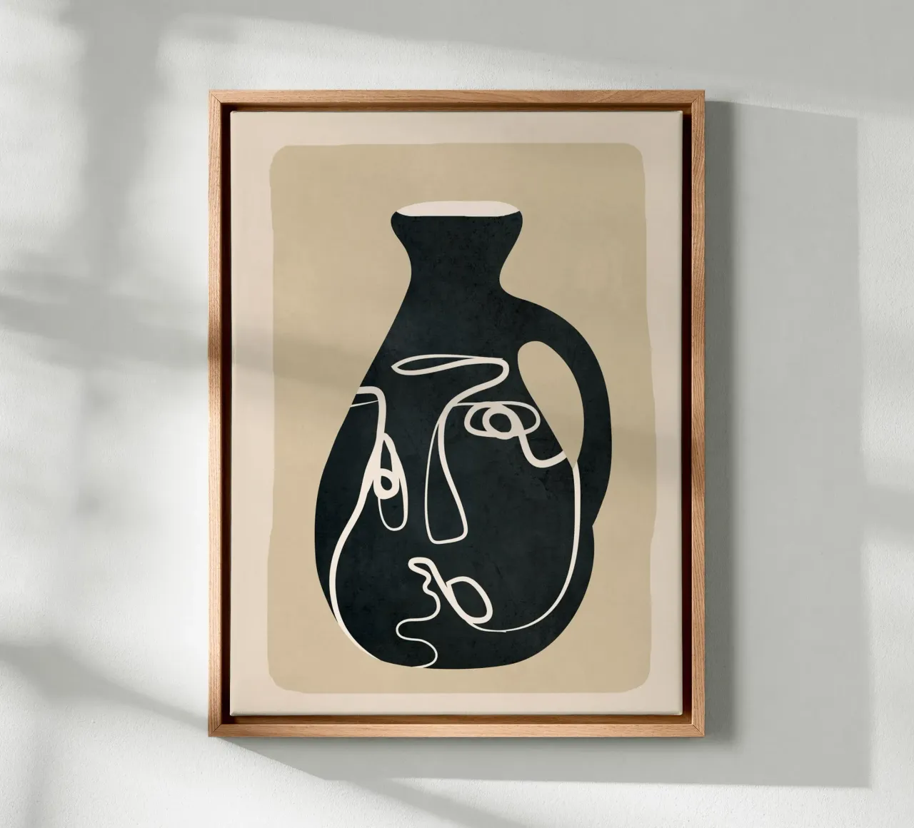 Abstract Art Vase tela con Cornice a cassetta da Flow Line