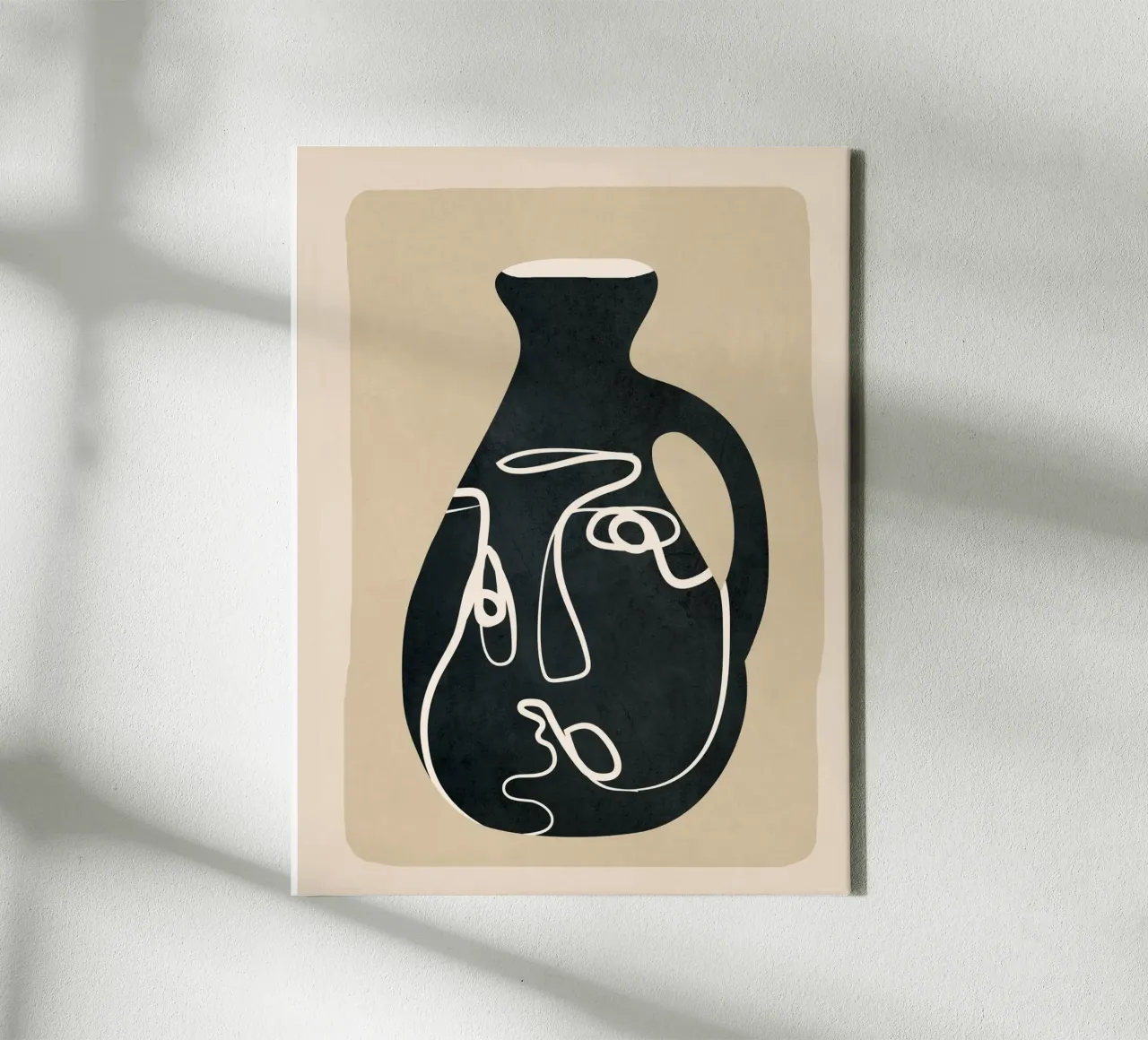 Abstract Art Vase tela con Cornice a cassetta da Flow Line