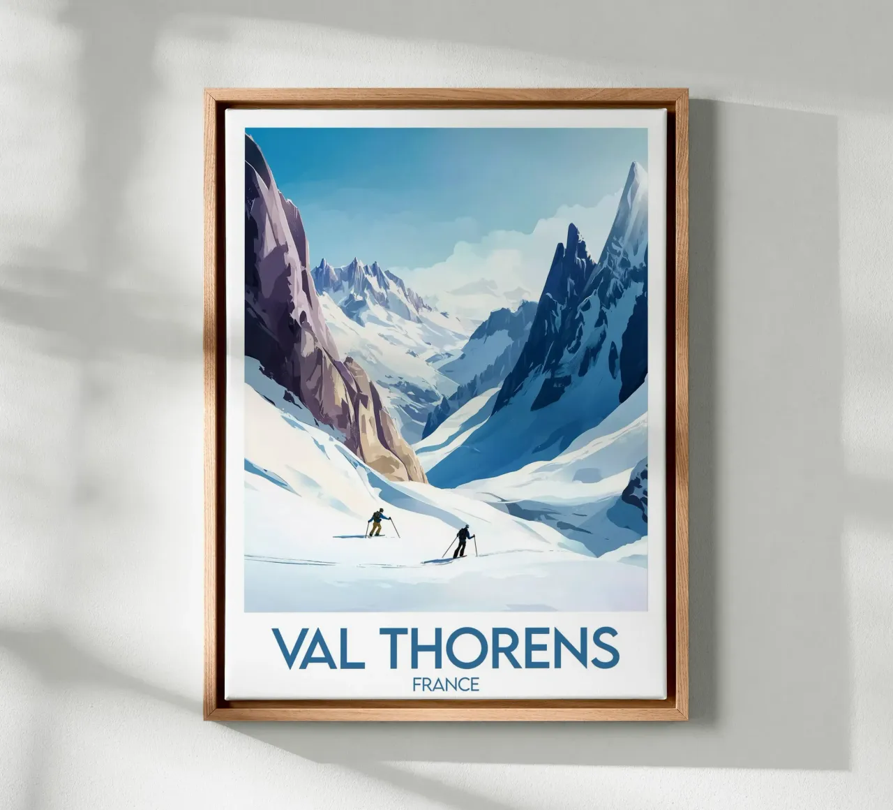 Affiche Val Thorens tela con Cornice a cassetta da Frame the World