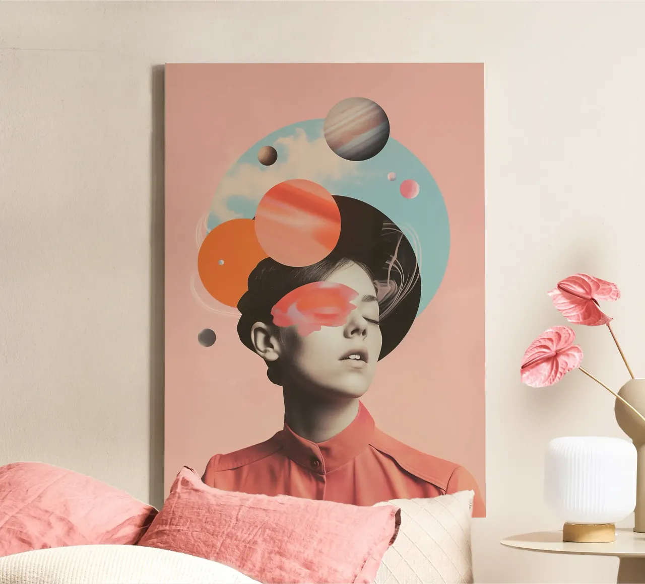 Planets in my Head tela con Cornice a cassetta da My Tiny Home
