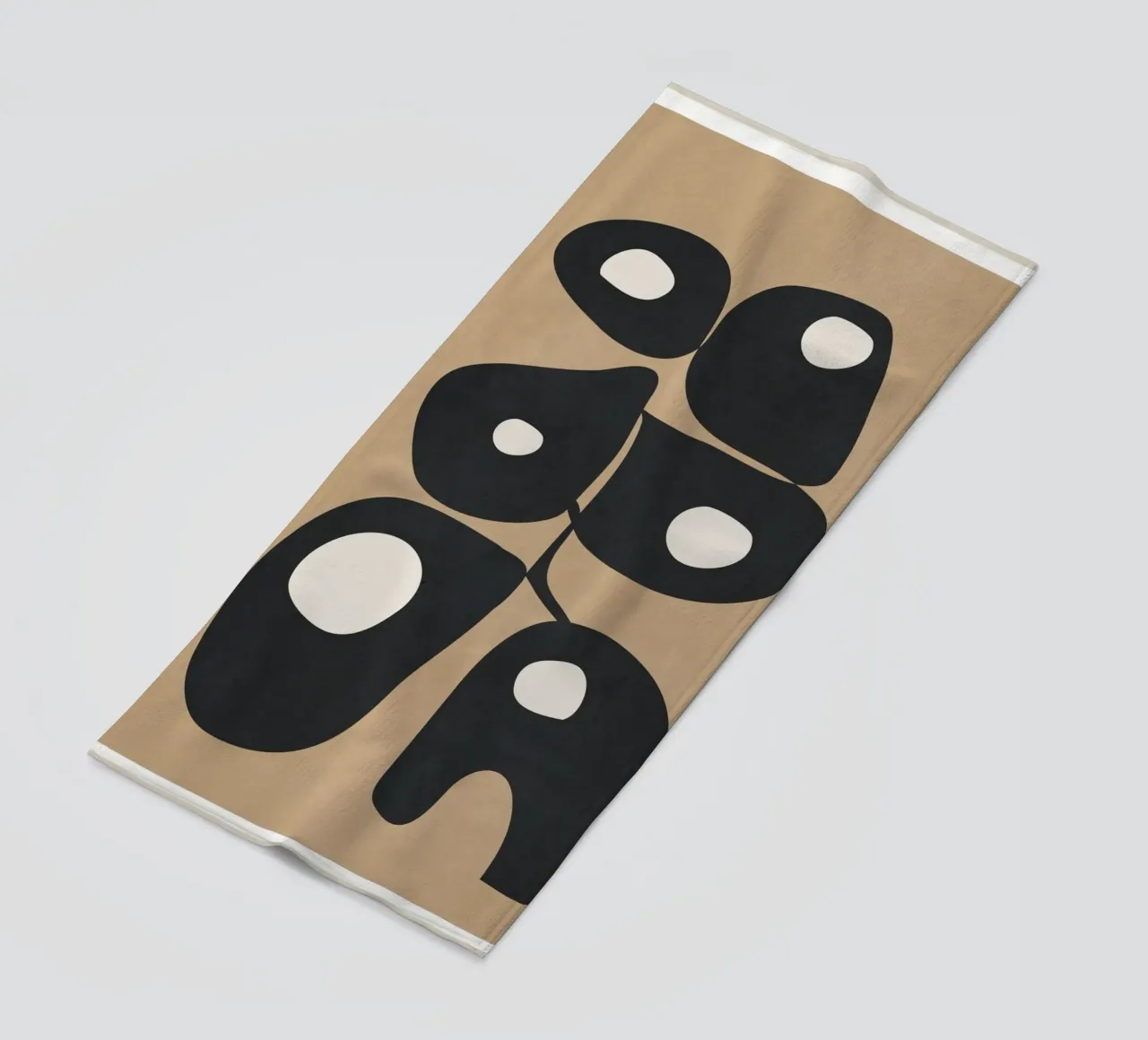 Modern Abstract Art 1 beach towel by Flow Line