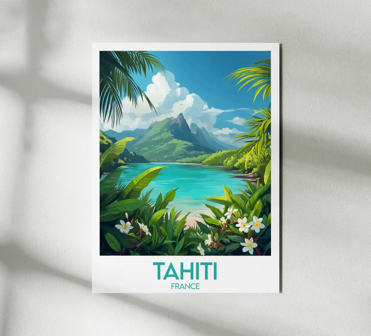 Tahiti affiche forex plate by Frame the World