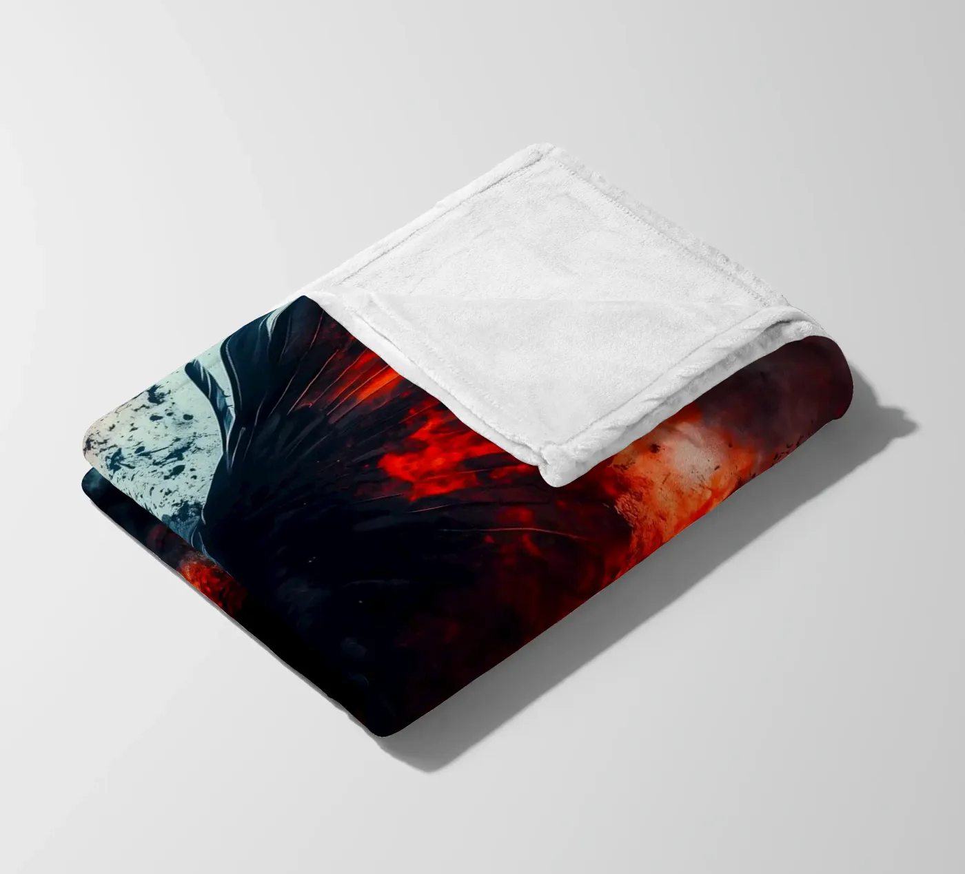 Schwarzer Rabenvogel Fleecedecke von Justyna Jaszke JBJart