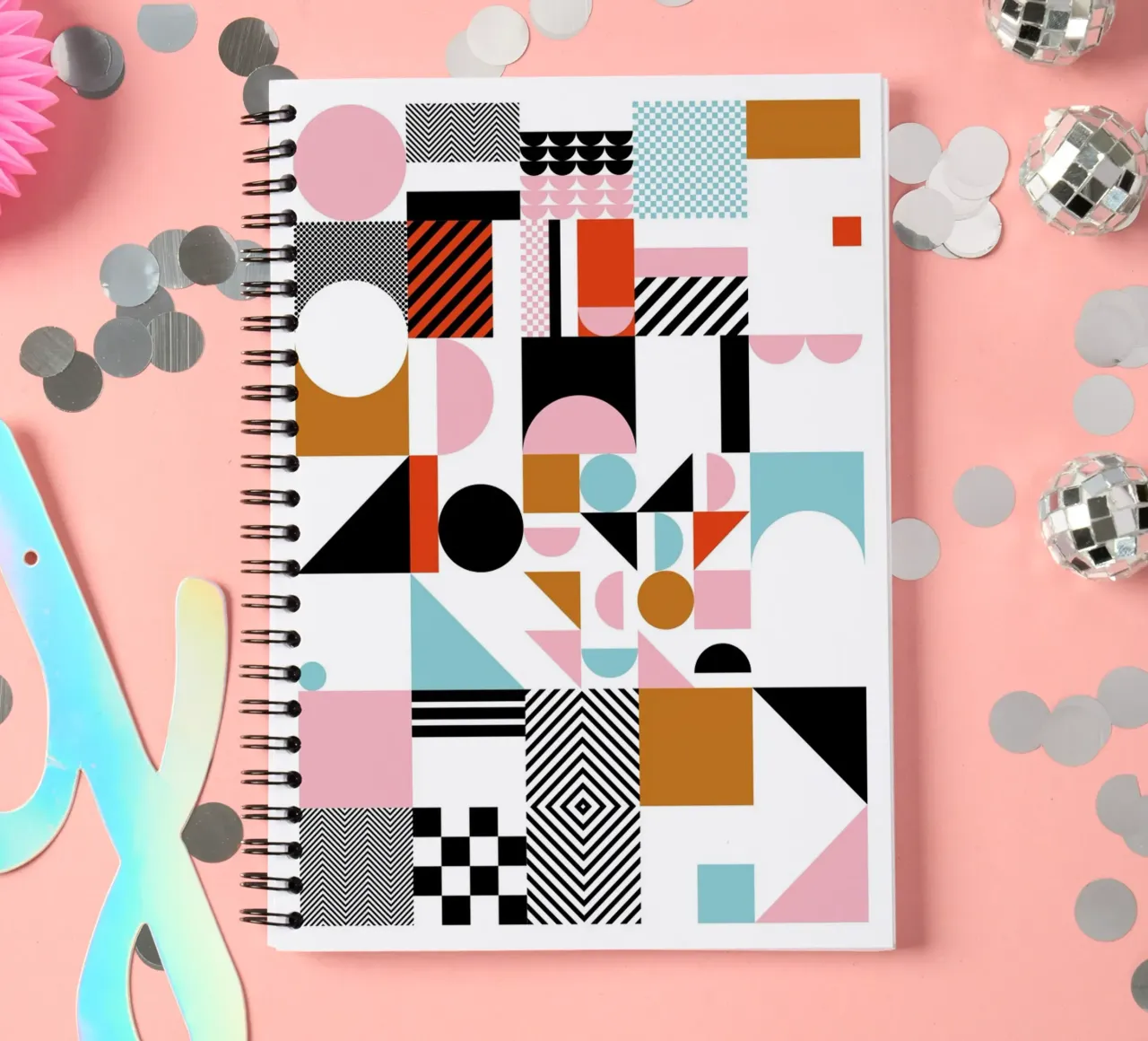 Geometric Game #1 spiral notebook by My Tiny Home