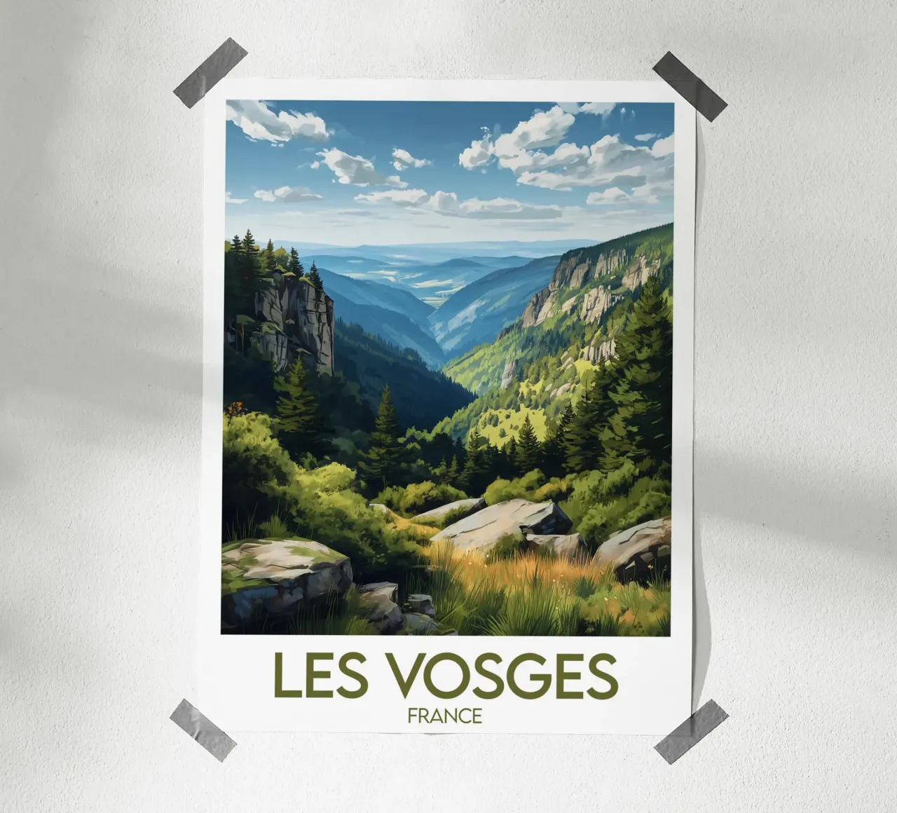 Poster Les Vosges poster con telaio in plastica da Frame the World