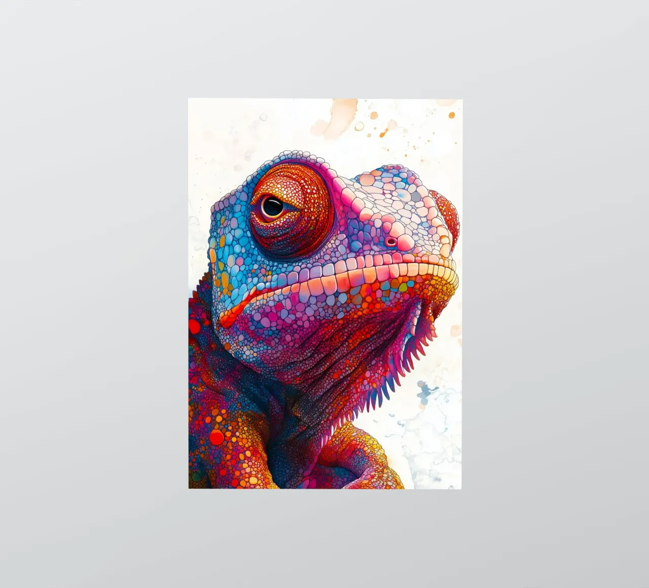 Chameleon animal art sticker by Justyna Jaszke JBJart