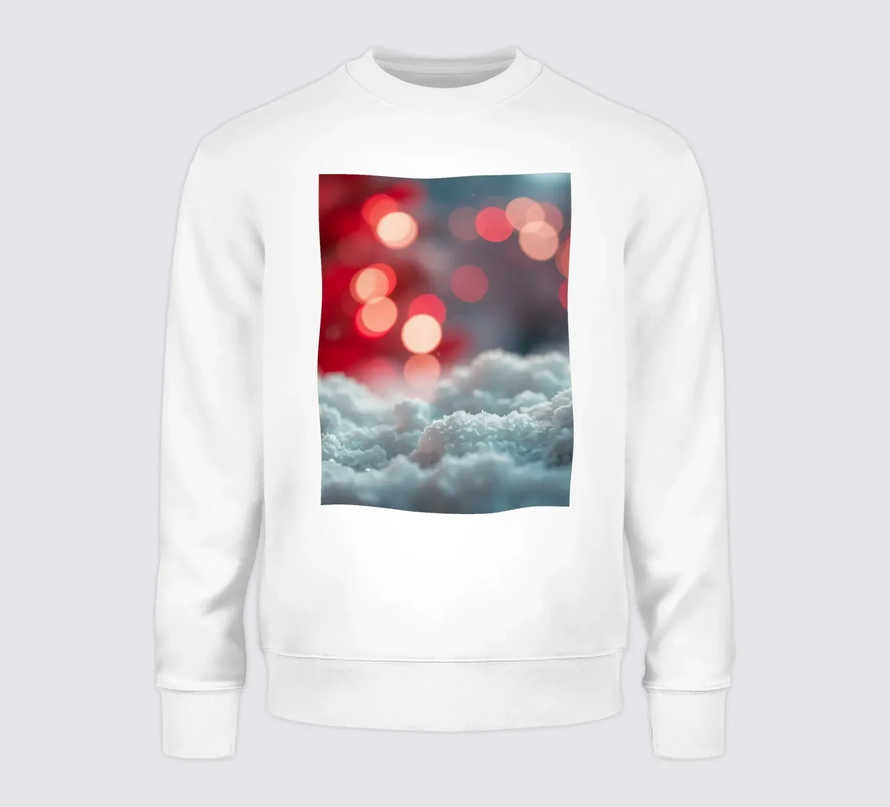 Luminose luci natalizie illuminano la neve soffice felpa da DesignDoodle