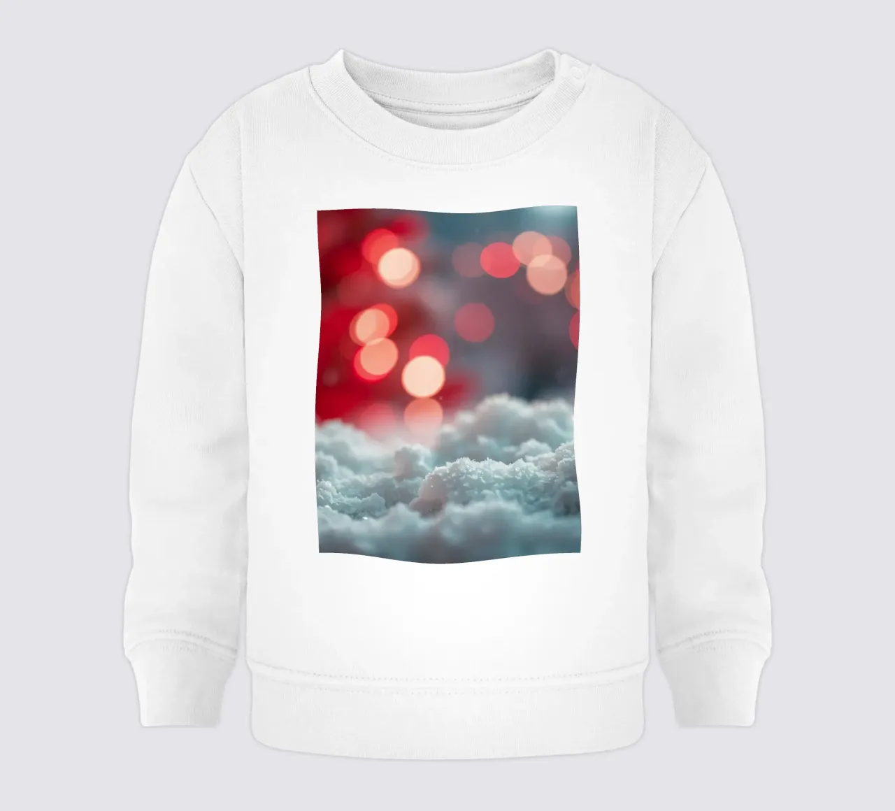 Luminose luci natalizie illuminano la neve soffice felpa neonato da DesignDoodle