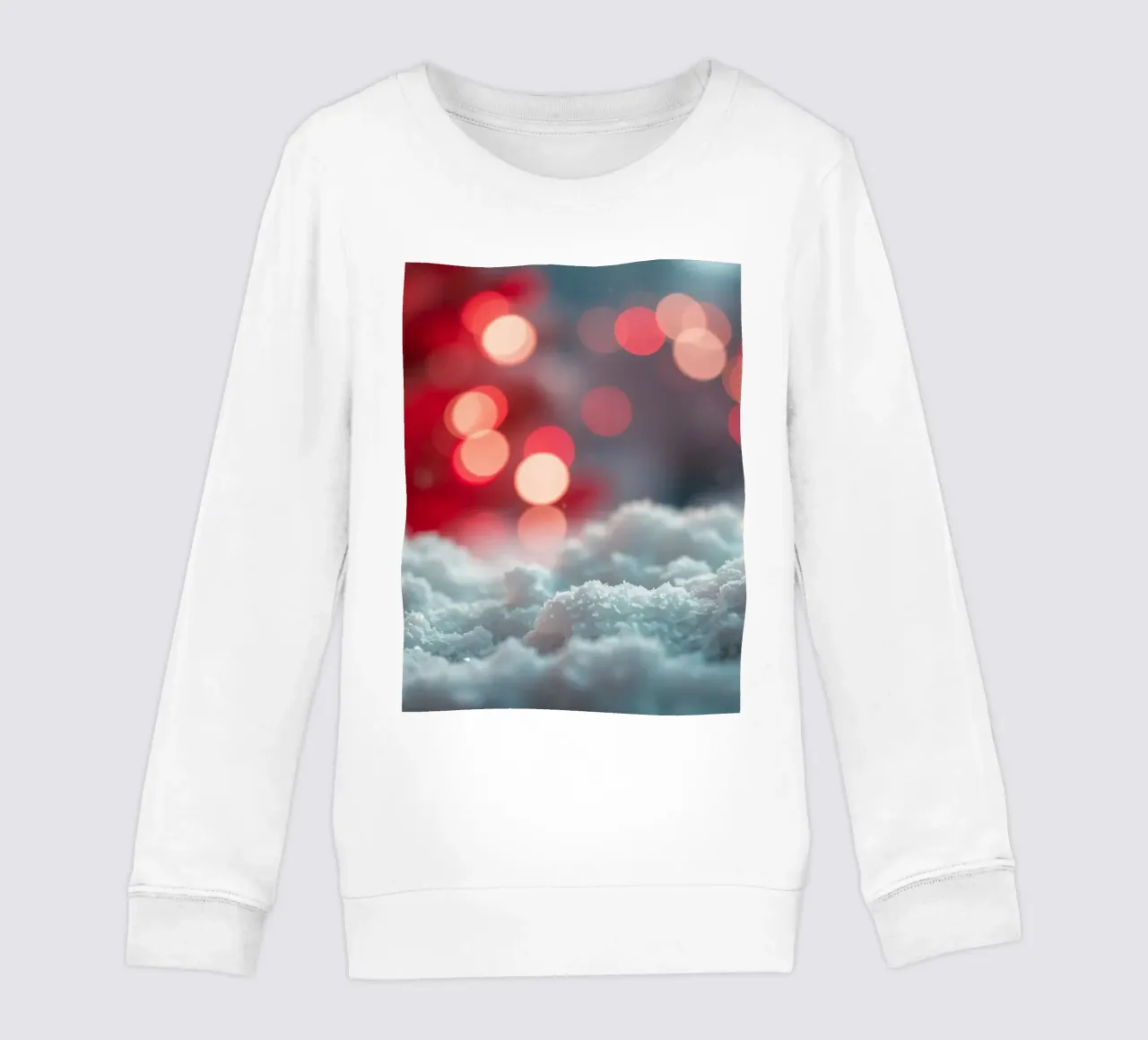 Luminose luci natalizie illuminano la neve soffice felpa bambino da DesignDoodle
