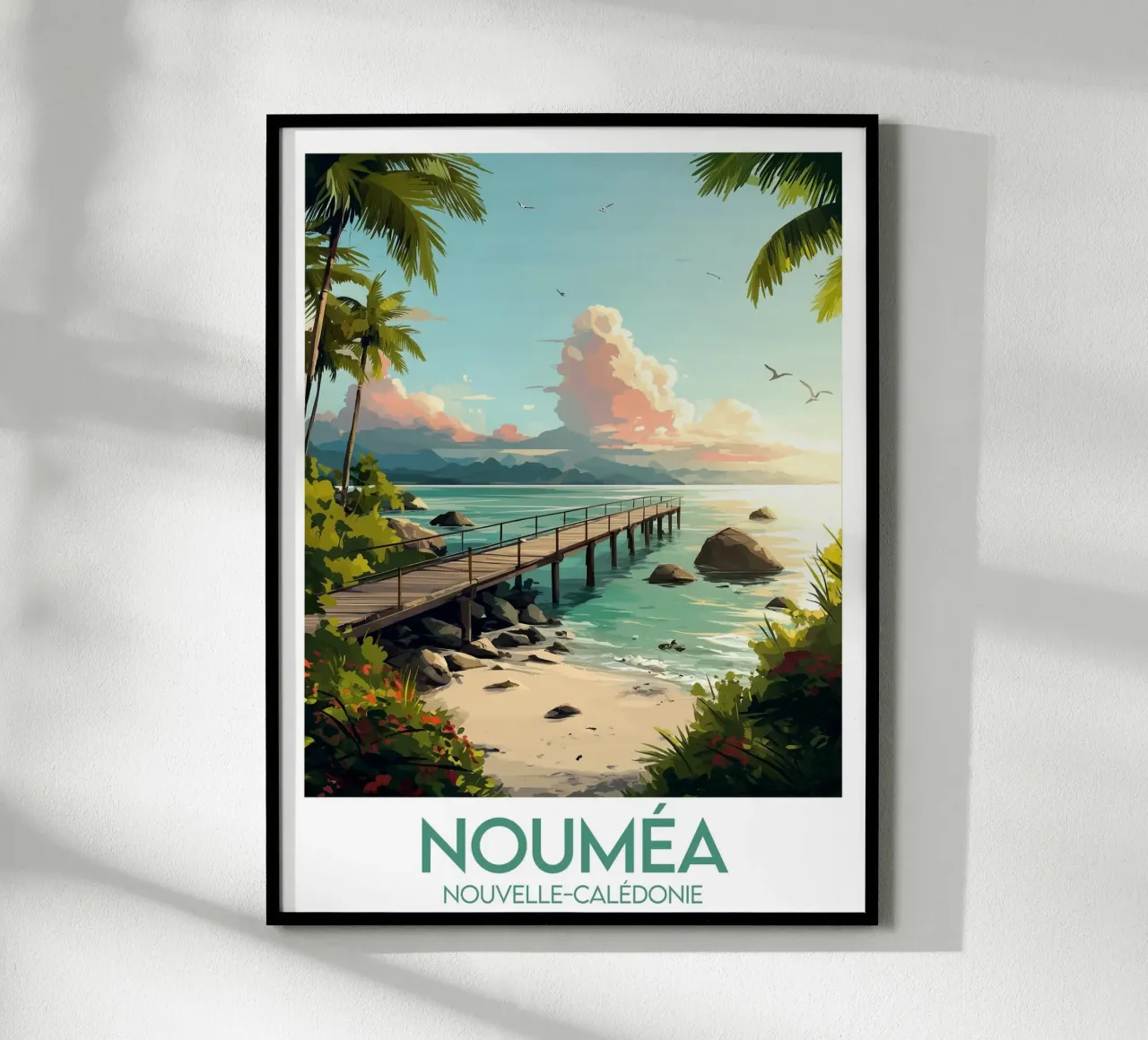 Poster Nouméa poster con telaio in alluminio da Frame the World