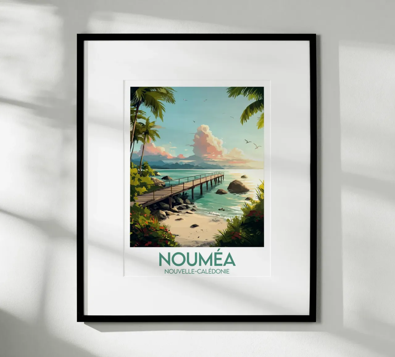 Poster Nouméa poster con telaio in alluminio da Frame the World
